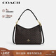 蔻馳（COACH）【品牌直供】女士LAUREL31中號單肩斜挎流浪包深棕配黑色CV975
