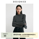 迪賽尼斯（DESIGNICE）2024冬季新款通勤風條紋打底衫長袖半高領T恤女 條紋 S