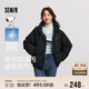 森馬（Semir）史努比系列羽絨服女立領(lǐng)寬松插肩袖2024冬三防外套109724113013