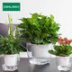 奧美優(yōu)自動(dòng)吸水花盆北歐綠蘿盆栽花盆水培懶人花盆加厚塑料方形透明儲水