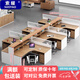 索耀屏風(fēng)工位辦公桌辦公室卡座工作臺(tái)職員桌電腦桌椅組合轉(zhuǎn)角辦公家具 【干字型】6人位含6柜含6椅