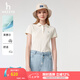 哈吉斯（HAZZYS）女裝 夏季款POLO女素色基礎款短袖POLO衫女ASTSE0BBF01 白色WT XL （170/92A 42）