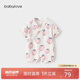 babylove嬰兒連體衣夏季竹棉山茶紗布和尚服新生兒寶寶衣服薄款透氣哈衣
