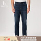 哈吉斯（HAZZYS）男裝 2025春季新款丹寧男褲子直筒長(zhǎng)褲百搭牛仔褲男ATDZP0CBP36 淺藏青色LN 36 （180/86A）