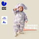 迷你巴拉【三防】巴拉羽絨連體衣嬰兒衣服寶寶萌趣爬服加厚2025秋冬新款 紫色調00377-兔兔紫 【防水防油污】 90 cm 【充絨量81.9g】