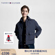 TOMMY HILFIGER秋冬女裝休閑菱形格紐扣翻領(lǐng)寬松保暖短款棉服夾克外套39252 藏青色DW5 M （推薦：115-130斤）