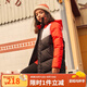彪馬（PUMA）新款兒童羽絨服男童中長(cháng)款時(shí)尚潮流拼色保暖羽絨服外套 黑色 128 cm