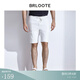 Brloote/巴魯特短褲男時(shí)尚舒適彈力寬松肌理系帶五分沙灘褲夏裝 白色 175/82A
