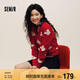 森馬（Semir）[商場同款]迪士尼米奇紅色毛衣女25年絞花寬松針織衫101125107004