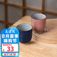 美濃燒（Mino Yaki）日本進(jìn)口釉下彩繩紋茶杯高級(jí)簡(jiǎn)約陶瓷家用功夫茶茶具 青螺