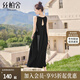 絲柏舍無(wú)袖連衣裙2025春夏新款女裝時(shí)尚設(shè)計(jì)感圓領(lǐng)捏褶中長(zhǎng)裙