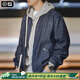 馬登工裝 美式復(fù)古休閑牛仔外套cityboy翻領(lǐng)男士教練夾克潮流痞帥秋季 深藍(lán)色 (寬松偏大) M