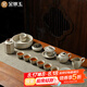 金鑲玉汝窯功夫茶具套裝茶壺茶杯陶瓷 送禮盒高檔開片 豫韻汝窯16件套