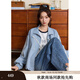 紫涵（ZIHAN）紫涵短款立領(lǐng)外套女2025秋季新款甜美蝴蝶結寬松休閑拉鏈長(cháng)袖上衣 元氣藍 M
