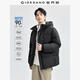 佐丹奴紳士風(fēng)羽絨服男24冬新款三防多口袋連帽羽絨外套男01074721 黑色 標(biāo)志黑 M