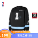 NBA【新款】官方球場(chǎng)男女同款長(cháng)袖T（詹姆斯/庫里/東契奇/哈登） 黑色(詹姆斯哈登) L