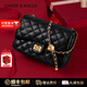 CAHOE KULLO官方包包女款輕奢2025新款女士品牌時(shí)尚百搭高級感斜挎單肩菱格包 黑色大號-CK女包送女友老婆生日禮物