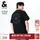 杰克·瓊斯（JACK&JONES） 新款重磅棉寬松復(fù)古哥特字母發(fā)泡印情侶短袖T恤男裝225101028