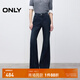 ONLY2025冬季新款做舊水洗低腰寬松微喇褲長(cháng)褲牛仔褲女|125432011 J3G藍黑牛仔 M M標準褲長(cháng)