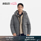AIGLE艾高羽絨服秋冬款GTX-WS防風(fēng)加厚保暖上衣白鵝絨外套男 玄鐵灰 BE474 L (180/96A)