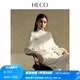 HECO【蝶舞錄】新中式國風(fēng)25春夏時尚蝴蝶珠片繡立領(lǐng)襯衫長袖上衣女 白色 M