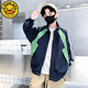 G.DUCKKIDS男童外套春秋季學(xué)生衣服中大童男孩秋裝長袖9-15歲休閑兒童夾克潮 藏青色 170 建議身高160-170年齡14-15歲