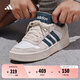adidas「小鋸齒」D-PAD CLASSIC休閑美高風(fēng)復(fù)古籃球板鞋阿迪達(dá)斯 白色/遺跡藍(lán)/棕色   42