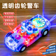電動(dòng)萬(wàn)向透明齒輪警車(chē)3-6歲兒童玩具男孩女孩寶寶音樂(lè )燈光小汽車(chē) 【警車(chē)】電動(dòng)透明齒輪警車(chē)+5號3節