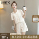 絲柏舍時尚套裝2025夏裝新款女裝小香風(fēng)短袖上衣搭短褲兩件套