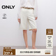 ONLY2025夏季新款松弛感斜線(xiàn)剪裁設計短褲牛仔褲女|125243015J2G 米白色M