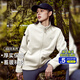 拓路者（Pioneer Camp）戶外防風(fēng)抓絨衣團(tuán)購女加厚保暖搖粒絨外套寬松休閑顆粒絨上衣冬季 米白色 S