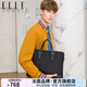 ELLE HOMME手提包輕便防潑水尼龍布包休閑橫款時(shí)尚男包手提單肩斜跨包送男友中包14英寸