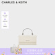 CHARLES&KEITH質(zhì)感拎手提鏈條斜挎單肩小方包包女包生日七夕禮物CK6-10840559-A Cream奶白色 XS