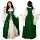 芳透歐洲中世紀服裝 歐洲復古女裙子中世紀宮廷公主平民女仆話(huà)劇 綠色 165 S
