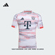 adidas拜仁慕尼黑球迷版客場速干足球短袖球衣男夏季新款阿迪達(dá)斯 白色   M