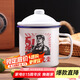 拜杰搪瓷缸子搪瓷杯勞動最光榮懷舊杯子茶茶缸帶蓋大號喝水杯500ml