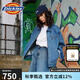dickies背后字母LOGO牛仔機械師翻領(lǐng)夾克外套休閑百搭男女同款 中間藍 M