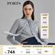 PORTS寶姿 商場同款新品女裝簡約氣質(zhì)飄帶領(lǐng)針織衫LL8N010KWE010 銀色混色 M （6）