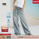 Levi's李維斯冰酷系列25年新款女士彎刀褲香蕉褲白色寬松牛仔長(cháng)褲 淺藍色 26 (30) 腰圍偏大