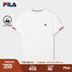 FILA 斐樂(lè )官方t恤短袖男子針織短袖衫2025夏新款時(shí)尚休閑簡(jiǎn)約圓領(lǐng)上衣 云白-WT M 170/92A/M
