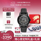 安普里奧·阿瑪尼（Emporio Armani）手表男士黑武士系列 潮酷皮帶鏤空機(jī)械表七夕情人節(jié)禮物AR60008
