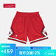 MITCHELL & NESS官方Mitchell&Ness公牛隊短褲97-98賽季球迷版夏季復古運動(dòng)休閑褲 紅色 L