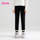 笛莎（DEESHA）童裝女童打底褲2025秋冬加絨保暖外穿褲子女寶寶彈力修身長(cháng)褲 黑色 165