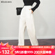 Olrain歐芮兒白色休閑風(fēng)鐮刀褲女夏季2025新款高腰垂感時(shí)尚直筒褲 白色 M 160/68A/M