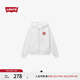 Levi's李維斯女士時(shí)尚休閑抽繩寬松慵懶隨性連帽刺繡衛(wèi)衣美式外套 白色 A9416-0000 M