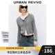 UR【HOT】2025冬季新款女裝休閑絞花雙口袋針織開(kāi)衫UYY950099 花灰 (面料微透) M