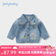 JELLYBABY【女童牛仔外套】春季童裝新款兒童外套寶寶牛仔衣 牛仔藍 120