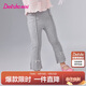 笛莎童裝女童褲子2025年夏季寶寶時尚休閑長褲打底褲 灰色 90