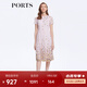 PORTS寶姿女裝夏季甜美通勤海鹽粉網(wǎng)紗刺繡連衣裙LM8D235MLP031 鹽粉色混色 M (6)