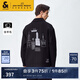 杰克·瓊斯（JACK&JONES）春秋男士衣服新款BSQ聯(lián)名款略寬松翻領(lǐng)呢子夾克外套男裝223427005 黑色E40 M 175